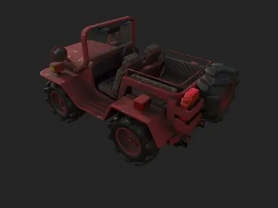 3D Model Cartoon Car Low-poly 3D model