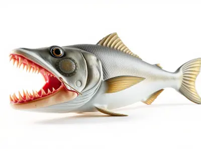 Fangtooth Fish Model with Oversized Jaws and Teeth Low-poly 3D model