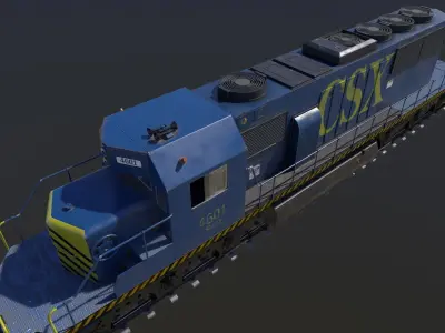Locomotive Engine 3D model