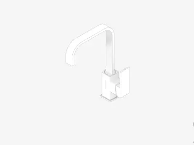 Sink Mixer - Luxury - Bold Low-poly 3D model