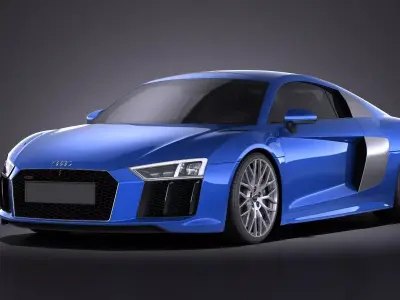 Audi R8 V10 2016 VRAY 3D model