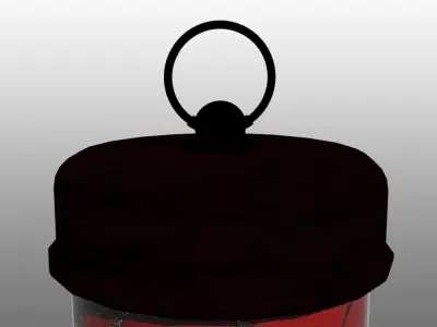 Painted-bamboo Paper Lantern 3D model