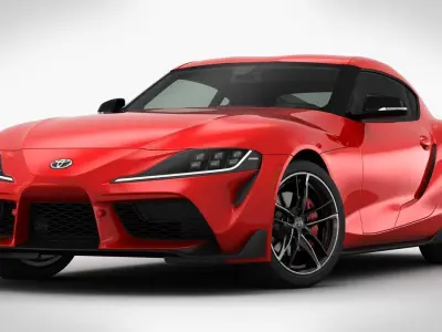 Toyota Supra 2020 Detailed Interior 3D model