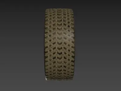 Truck Wheel 3D Model - Rusty and Dirty 3D model