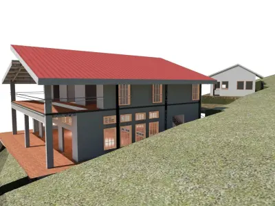 CHALET COUNTRY HOUSE TIBACUY BAKED 3D model