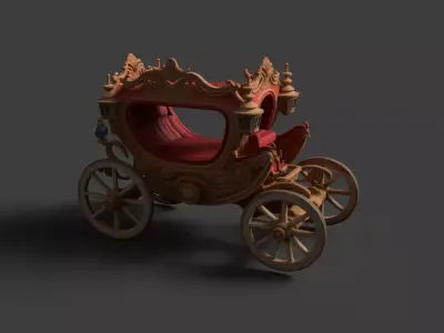 Chinese ancient  carriage   Low-poly 3D model from CGTrader
