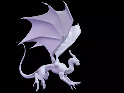 Low Poly Dragon Low-poly 3D model