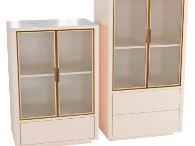 Homary-Italian Light Luxury Display Cabinet 3D model