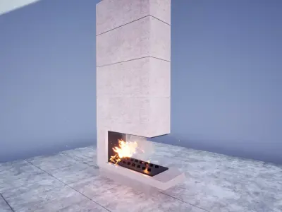 Fire Place 3d Free 3D model