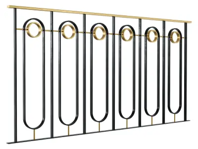 Set of classic railings 2 3D model