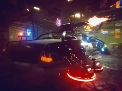 cyberpunk - Cyber Car Low-poly 3D model