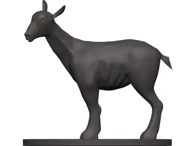 Markhor statue of goat 3D model