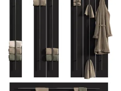 Bathroom Accessories Set 3D model