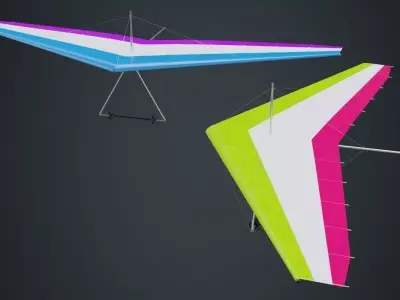 Hang Glider 1A Low-poly 3D model
