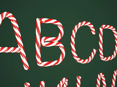 Candies Alphabet 3D model