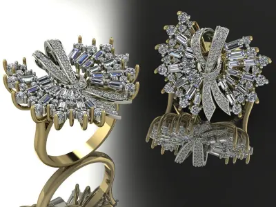 Jewelry Ring Gold 3D print model