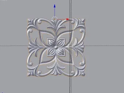Classic decor ornament v-3D model 49 3D model