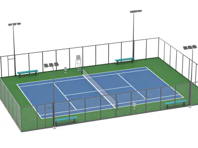 Tennis Court 1 3D model