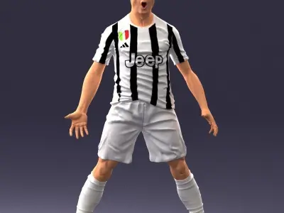 000226 Soccer Player in Celebration Pose 1123 3dp 3D print model