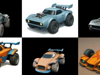 Gt one Car bundle 15 pack 100 glb 3D model