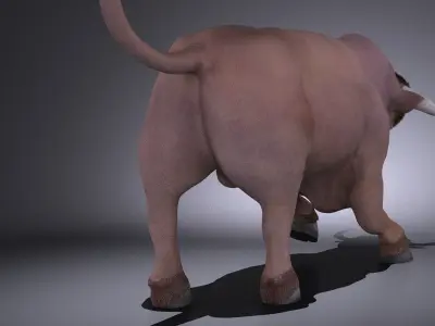 Bull rigged for 3dsmax 3D model