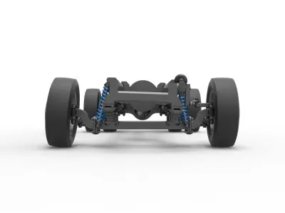 Chassis of Big Rig Racing Semi truck Scale 1 to 25 3D print model