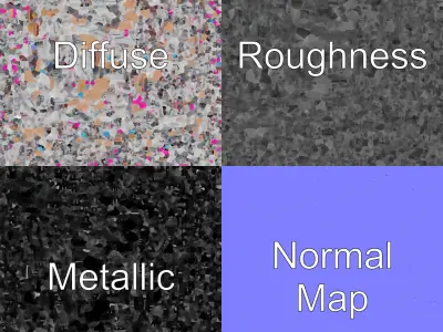 Modern Residential Complex Model Pack with Glass Balconies an... Low-poly 3D model