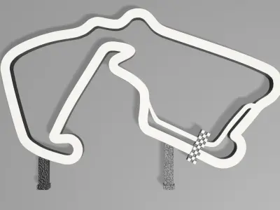 F1 Silverstone Race Track STL File Autodesk Fusion 360 3D print model