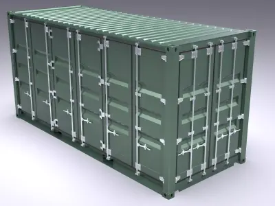 20-foot High Cube Container All Side Access 3D print model