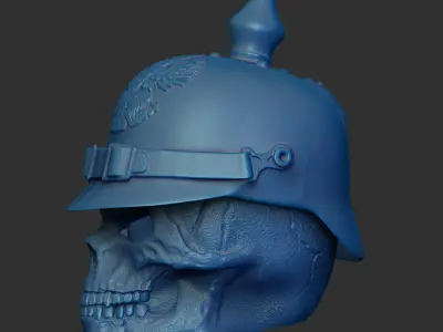 2-Pack- 30 Percent-  Skulls  Witch Hat and Pickelhaube 3D print model