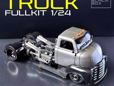 TWIN V8 TRUCK FULL MODELKIT 1-24th 3D print model