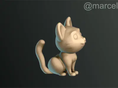 Cats Cute Halloween Decoration 3D print model