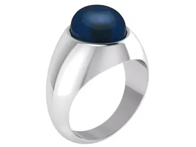 Cabochon Ring 0724 Free 3D print model