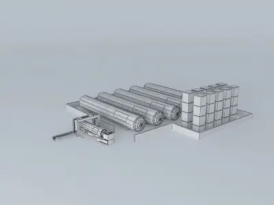 LNG Import Terminal Ochre Energy Free 3D model