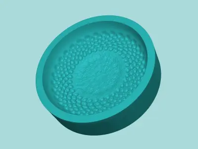 Sunflower Center 02 - Silicone Mold Maker - Template 3D print model