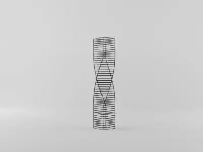 Abstract Wire Sculpture Low-poly 3D model