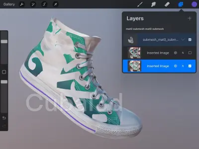 Converse 3D Procreate 3D model