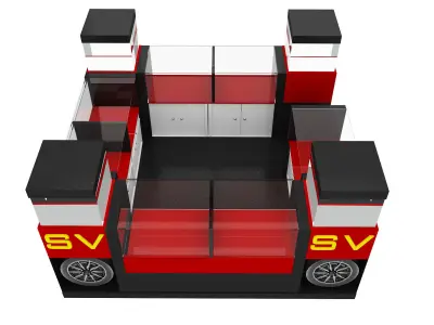  Booth Exhibition Stand a33 3D model
