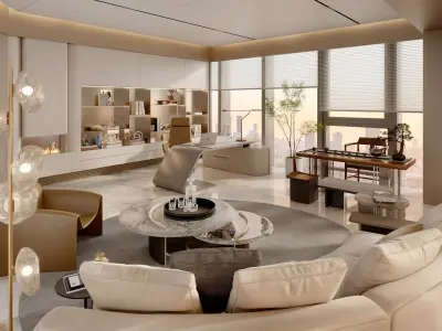 Modern light luxury chairman office 3D model purchase