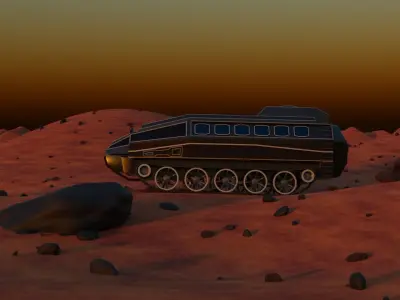 Space Rover Low-poly 3D model