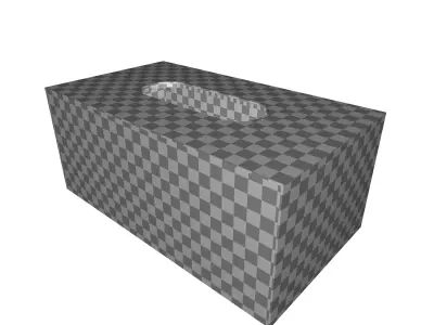 Brown Johns Herringbone Tissue Box Cover 3D model