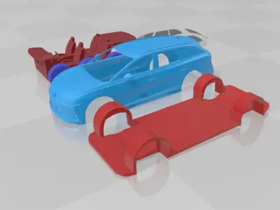 Volkswagen ID 7 GTX Tourer - Separate Parts STL 3D print model