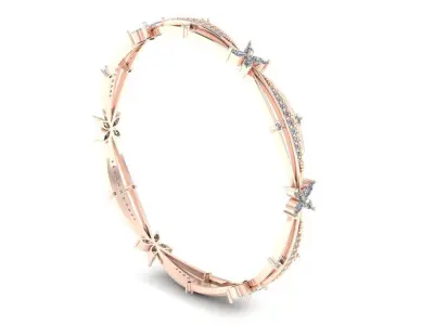 Diamond Jewelry Bangle Bracelet 3D print model purchase