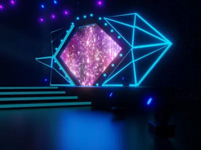  Concert stage 3D model