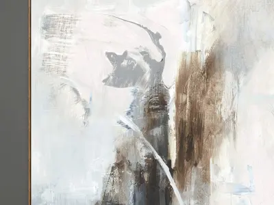 Plaster two square photo frames 39 Low-poly 3D model