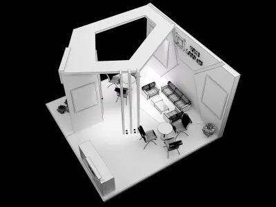 Booth Exhibition Stand a579g 3D model