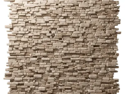 Brick rock stone decorative wall  3D model