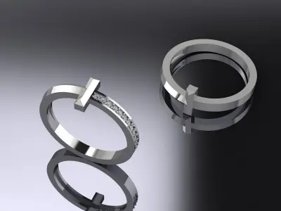 Jewelry Ring Gold Tiffany 3D print model