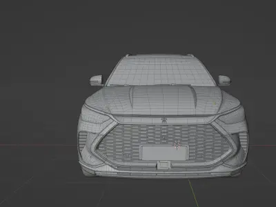 BYD Song Plus DM 2021  low poly 3D model