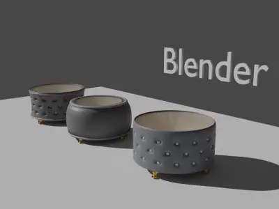 Coffee Tables Low-poly 3D model